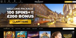 Regent Casino sister sites homepage