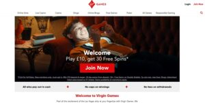 Virgin Games Website