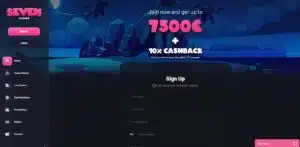 Seven Casino sister sites homepage