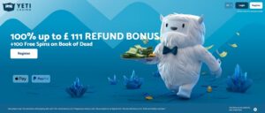 Yeti Casino sister sites homepage