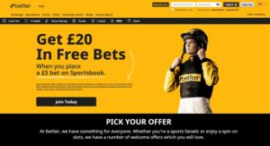 Betfair sister sites homepage