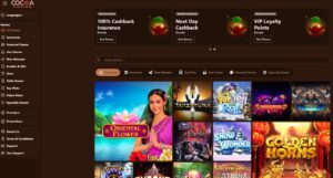 Cocoa Casino sister sites homepage