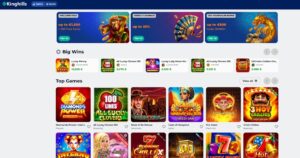 Kinghills Casino sister sites homepage
