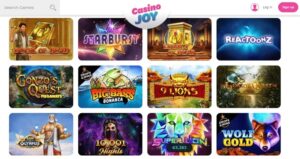 Casino Joy sister sites screenshot