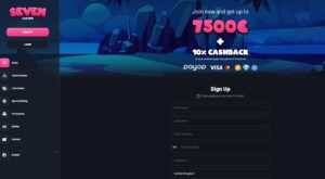 Seven Casino sister sites screenshot
