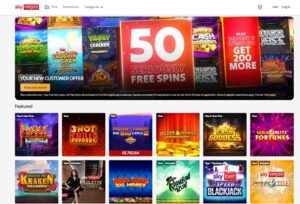Sky Vegas sister sites screenshot