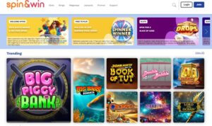 Spin and Win sister sites screenshot