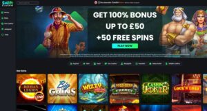 Swift Casino sister sites screenshot