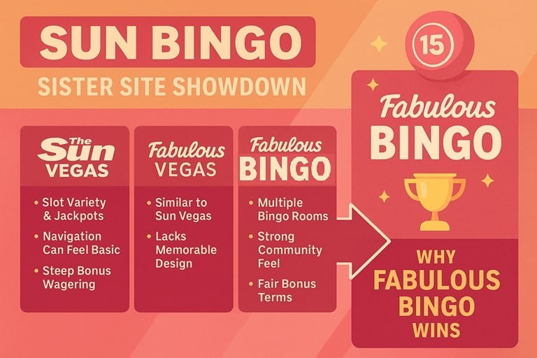 Sun Bingo sister site comparison