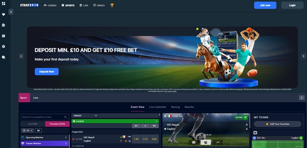 Stakespin Casino screenshot