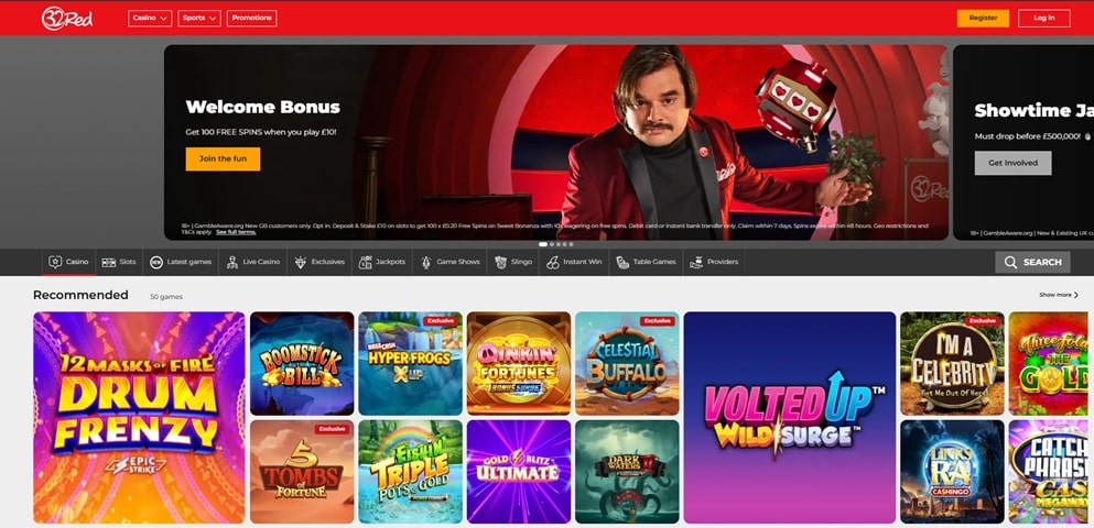 32red sister sites screenshot