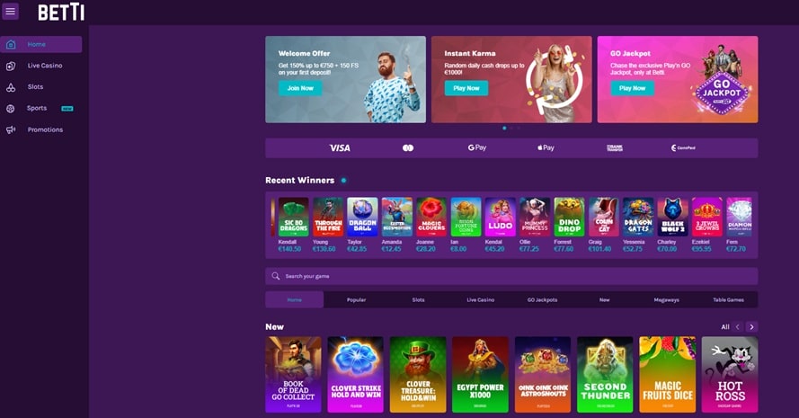 Betti sister sites screenshot