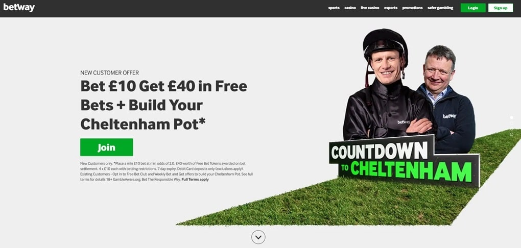 Betway sister sites screenshot