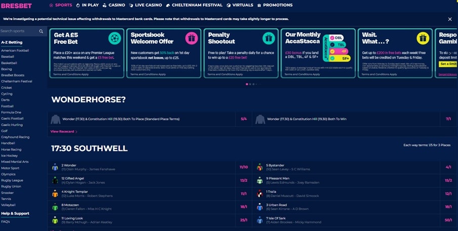 BresBet sister sites screenshot