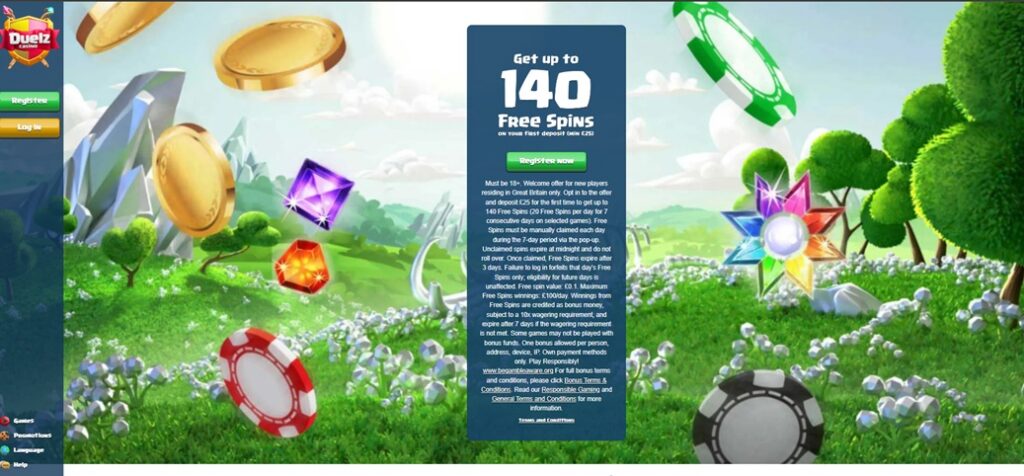 Duelz Casino sister sites screenshot