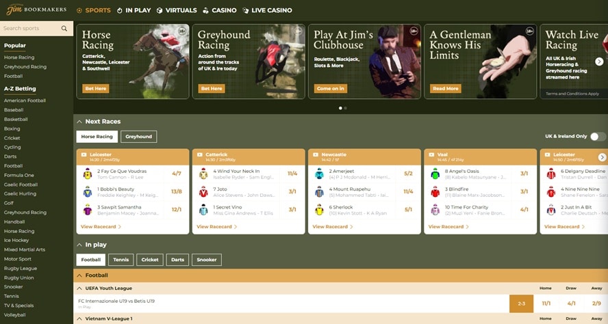 Gentleman Jim sister sites screenshot