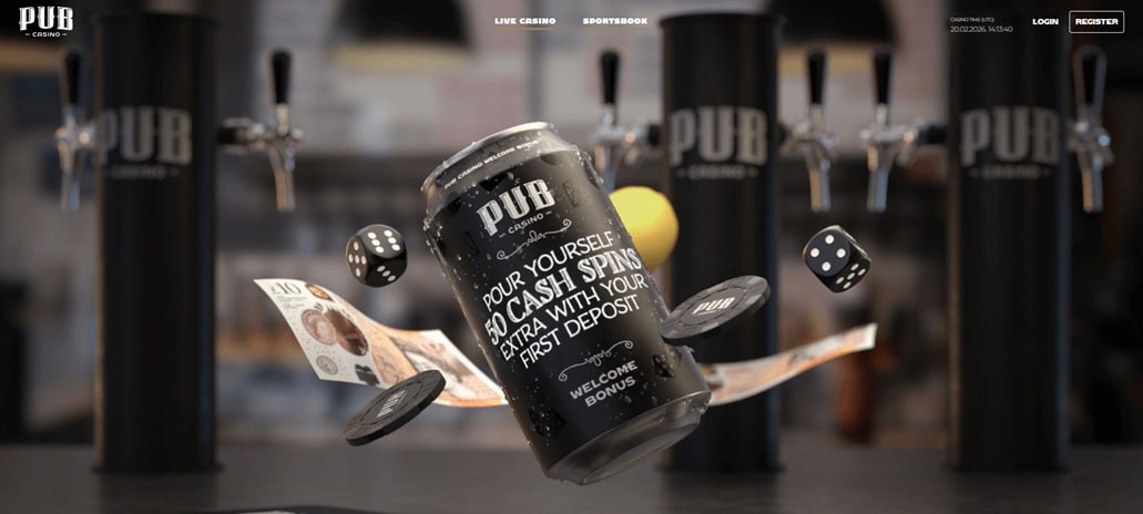 Pub Casino sister sites screenshot