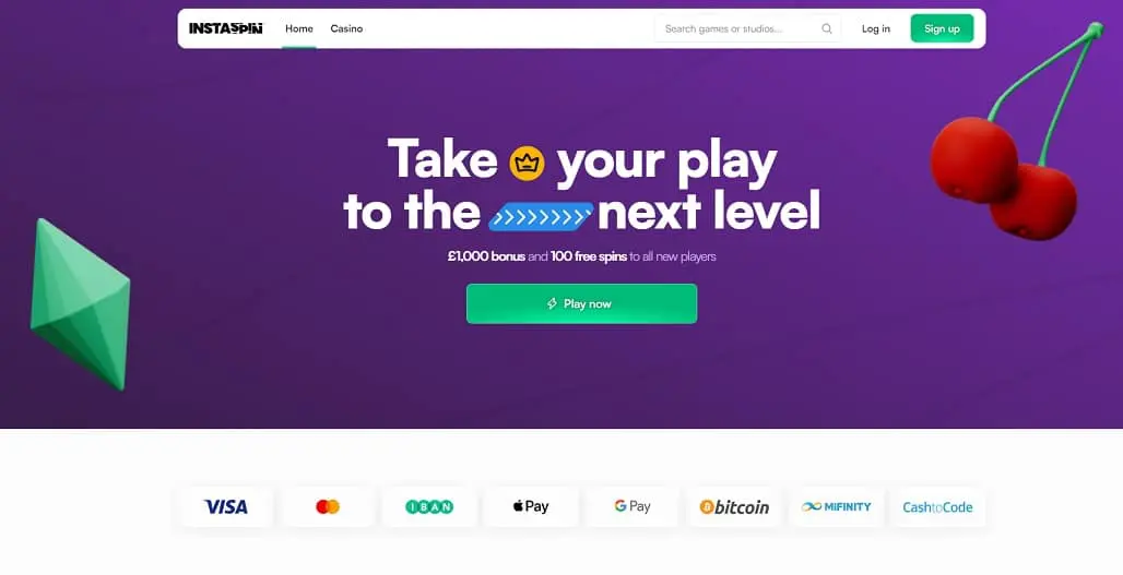 instaspin sister sites screenshot