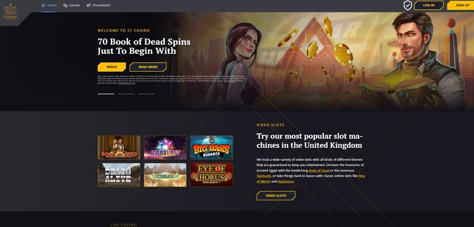 21 casino sister sites screenshot