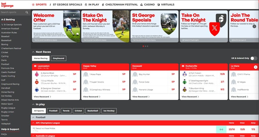 bet st george sister sites screenshot