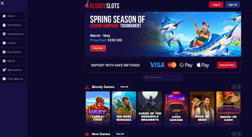 bloody slots sister sites screenshot