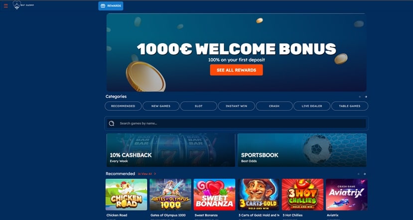 bof casino sister sites screenshot