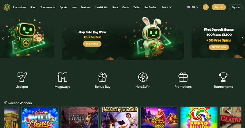 cashbox casino sister sites screenshot