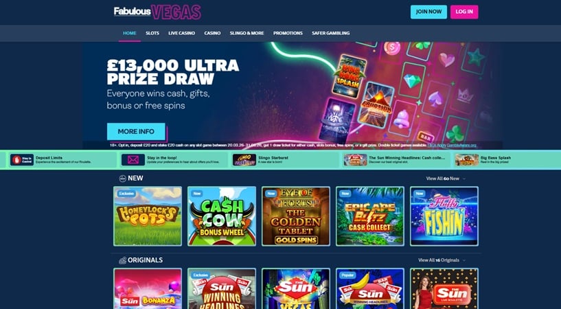 fabulous vegas sister sites screenshot