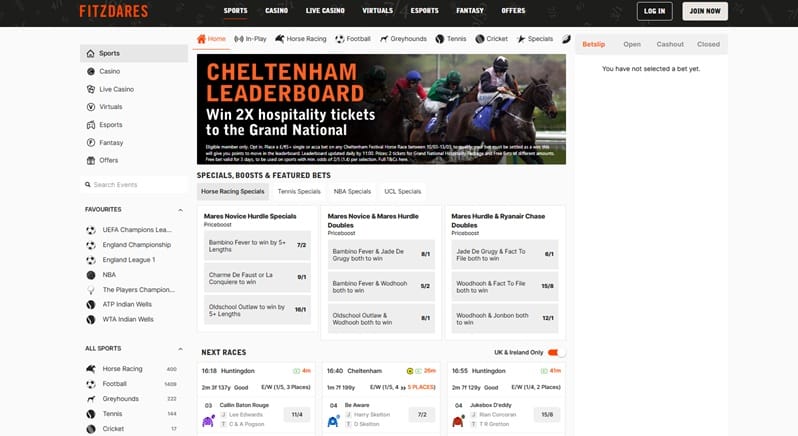 fitzdares sister sites screenshot
