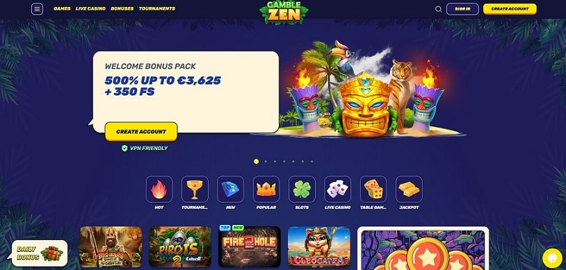 gamble zen sister sites screenshot