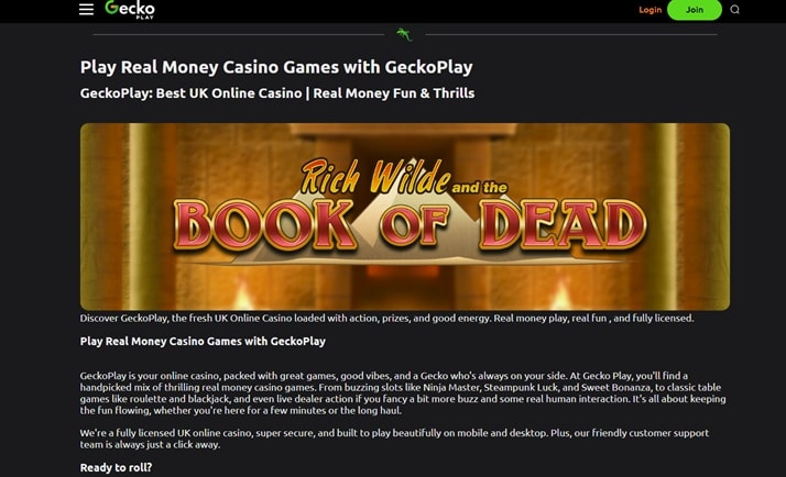 gecko play sister sites screenshot