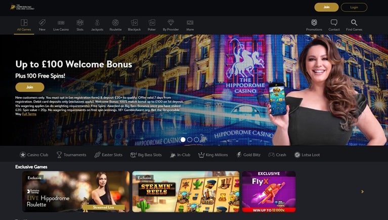 hippodrome online sister sites screenshot