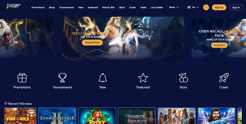 legends palace sister sites screenshot