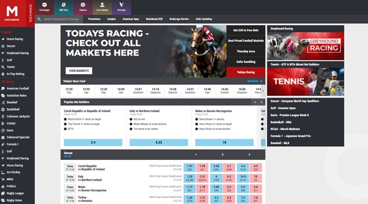 matchbook sister sites screenshot