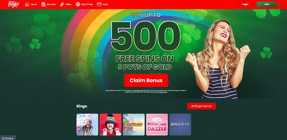 mirror bingo sister sites screenshot