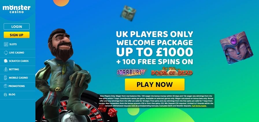 monster casino sister sites screenshot