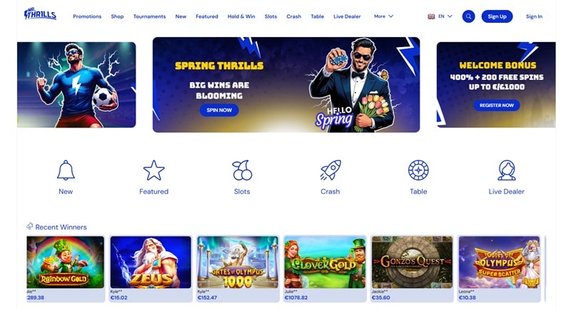 mr thrills sister sites screenshot