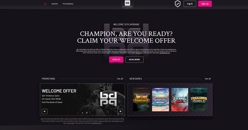 playgrand sister sites screenshot