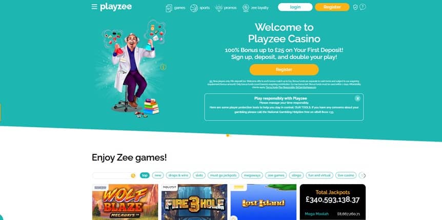 playzee sister sites screenshot
