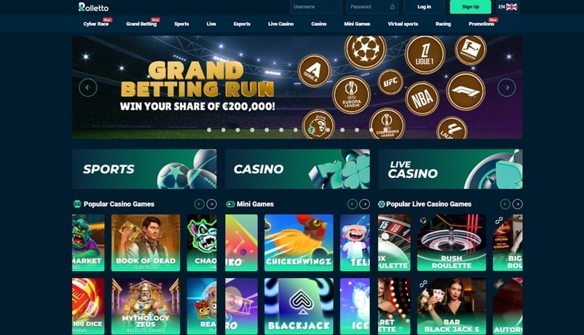 rolletto sister sites screenshot