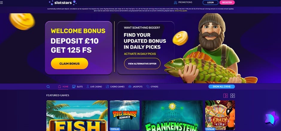 slotstars sister sites screenshot