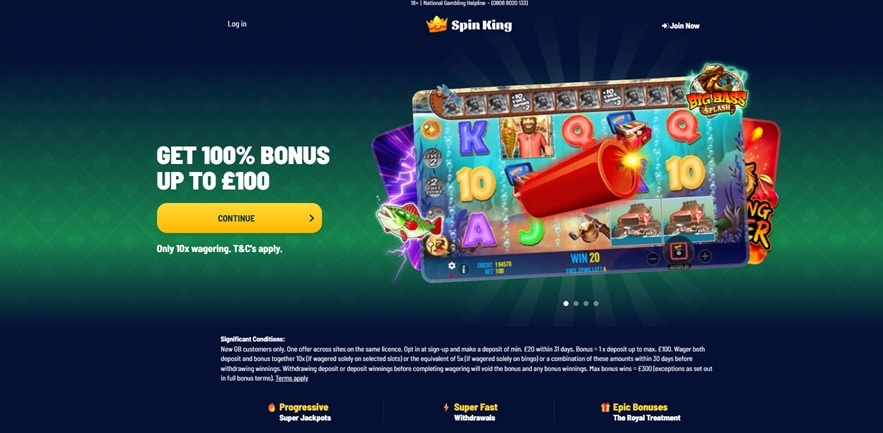 spin king sister sites homepage