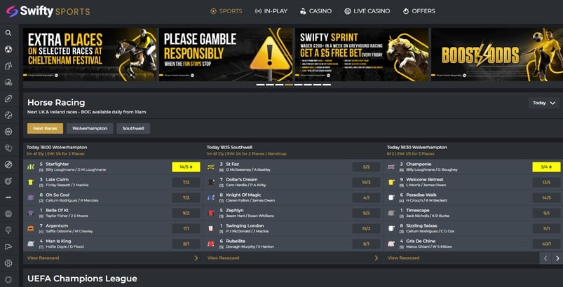 swifty sports sister sites screenshot