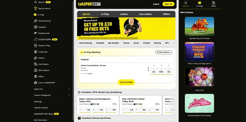 talksport bet sister sites screenshot
