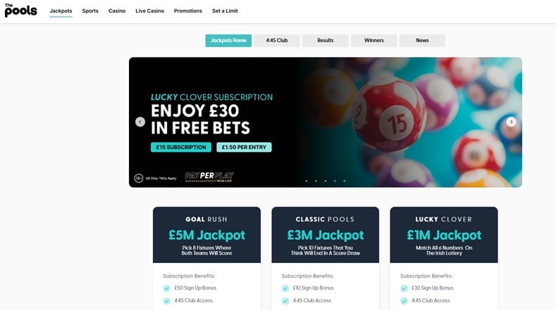 the pools sister sites screenshot