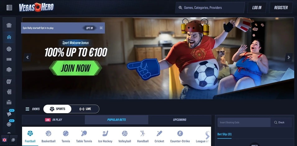 vegas hero sister sites screenshot