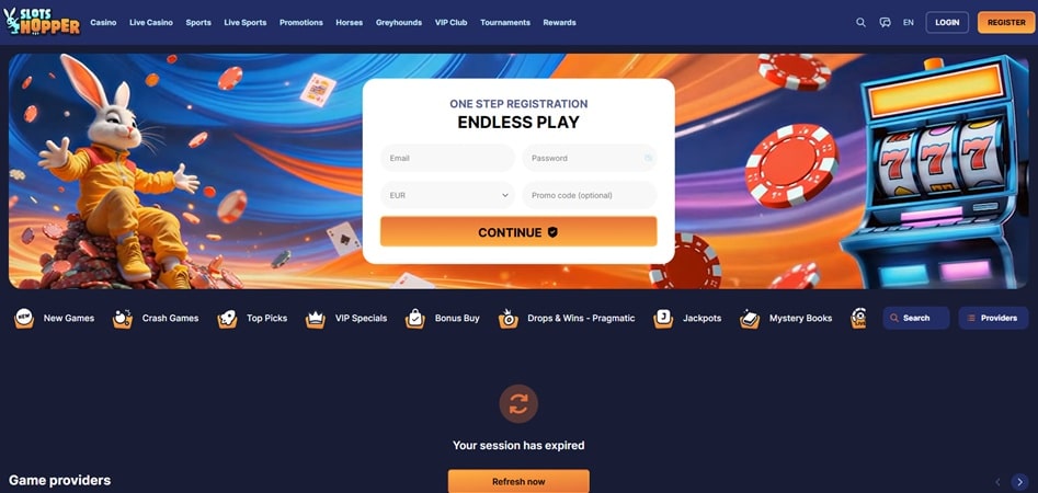 slots hopper sister sites screenshot