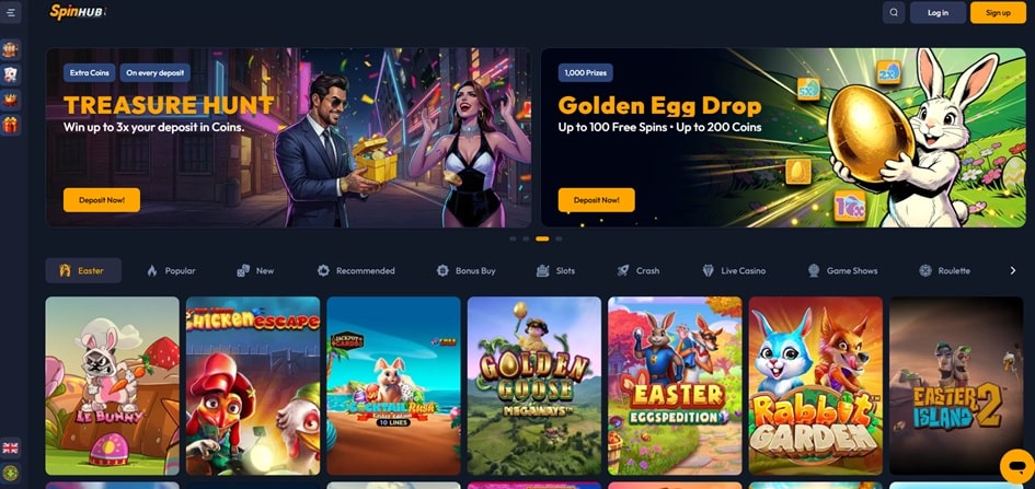 spinhub sister sites screenshot