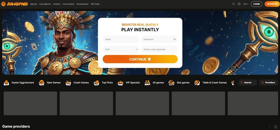 zulu spins sister sites screenshot