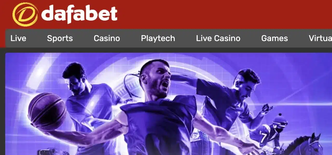 Dafabet UK homepage showing sportsbook, casino and safer gambling navigation